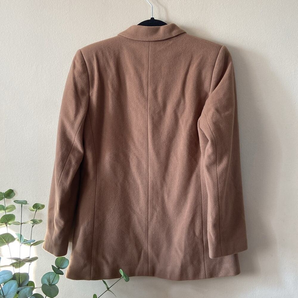 Tan Vintage Harve Benard Wool Cashmere Blazer Jacket Women's 6 90's Fall Winter - Picture 6 of 6